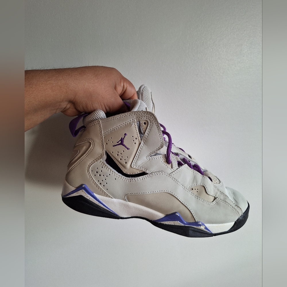 Air Jordan True Flight GS 'Base Grey Purple Venom' 6.5Y - Picture 10 of 11